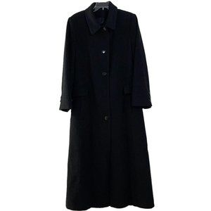 Vintage J Percy for Marvin Richards Wool and Cashmere Black Coat Size Medium